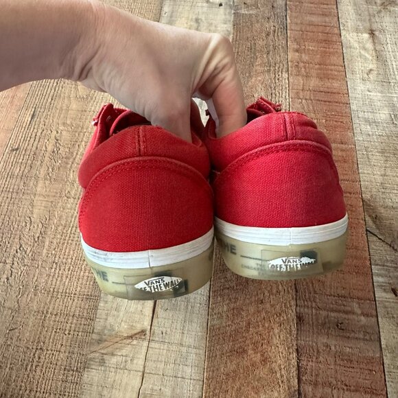 Vintage Vans Old Skool Red Canvas Low-Top Unisex Sneakers Size 10W/8.5M - Picture 9 of 9